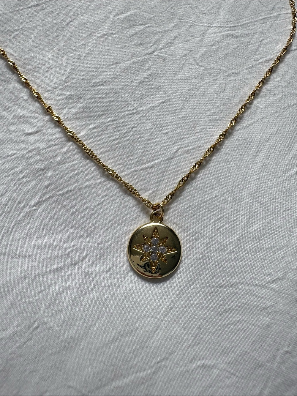 Evry Jewels Gold Star Pendant, Gold Necklace